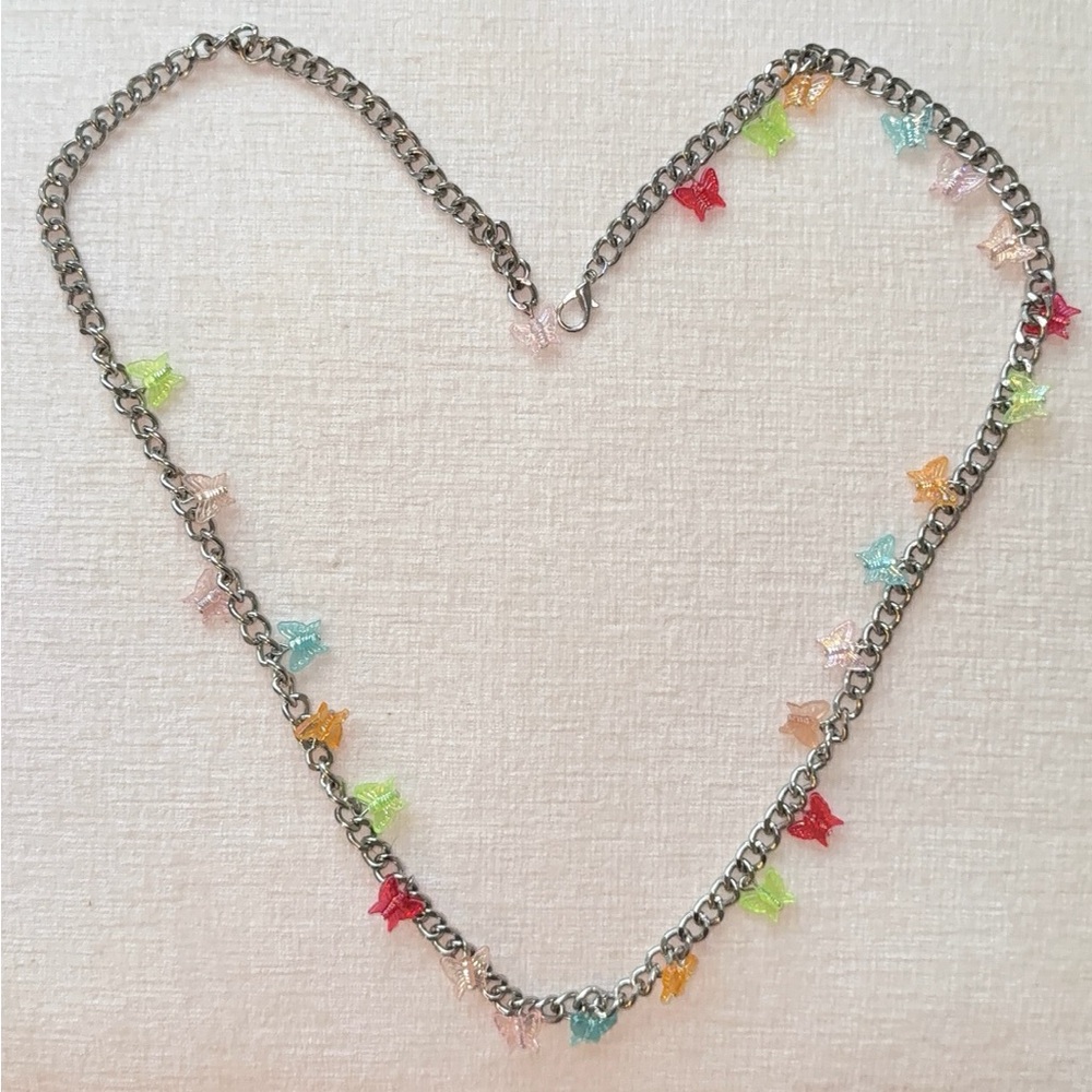 Colorful Butterfly Charm Necklace